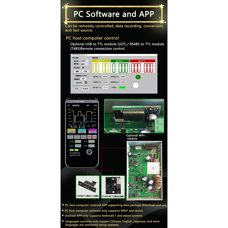 Dc Power Supply Variable - Stabil Performans-WZ5005 Güç Modülü Ayarlanabilir Düzenlenmiş