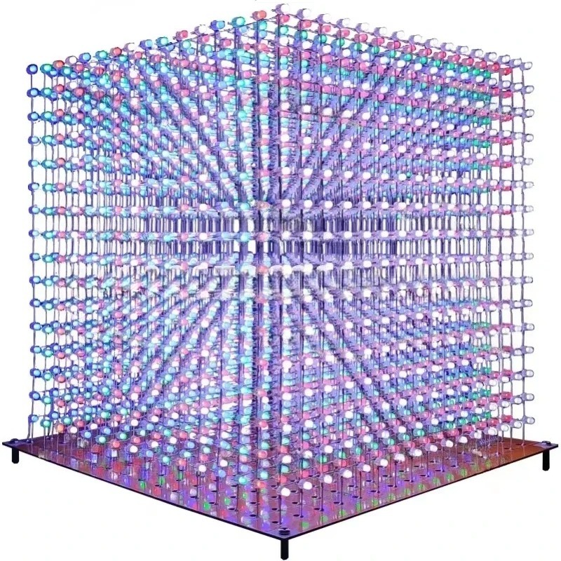 Diy In Electronics - 3 D16mini Işık Küpü Kiti 16x16x16