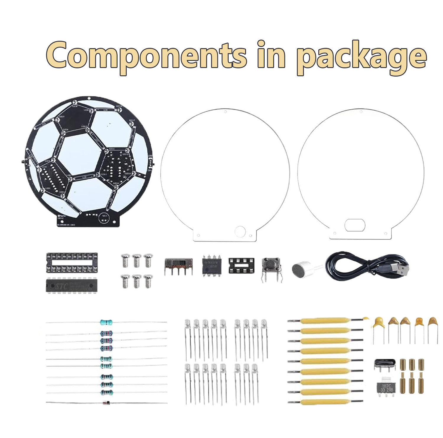 Diy Electronics Filament - DIY Futbol Topu LED Lehimleme Kiti
