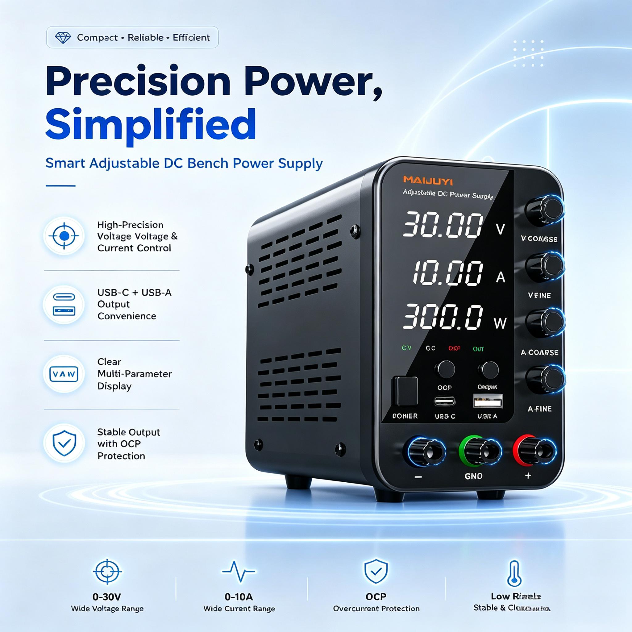 Dc Power Supply Variable - DC Güç Kaynağı Çoklu Özellikli 30V