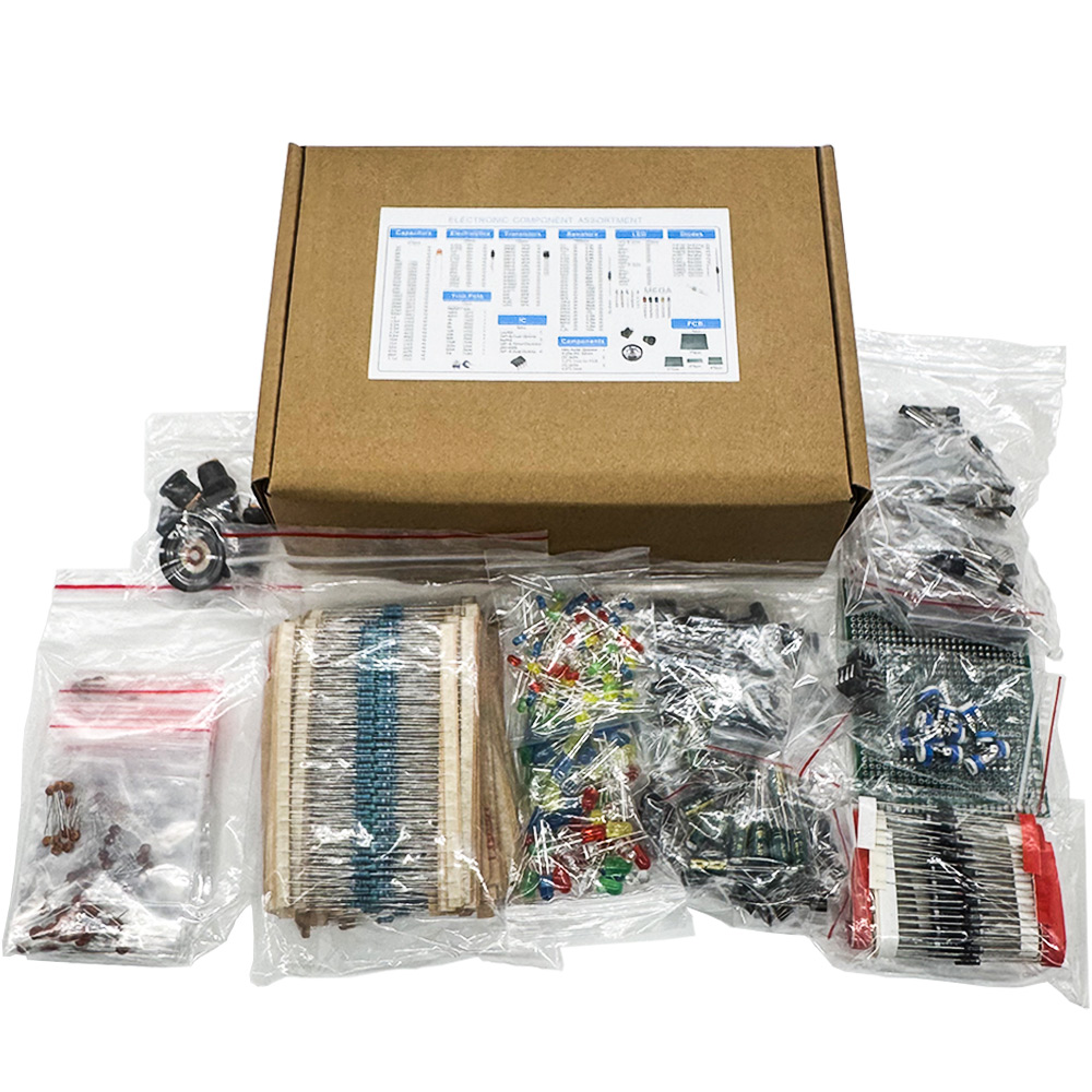 Diy Electronics Gadget - 1900PCS Elektronik Bileşen Kiti Kondansatörler, Dirençler,
