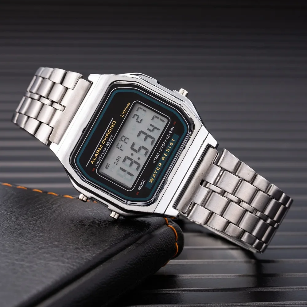 Diy Electronics Watch - Moda Dijital erkek Saatler Lüks Paslanmaz