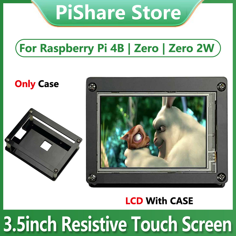 Raspberry Pi Zero - 3.5 inç Dirençli Dokunmatik Ekran LCD