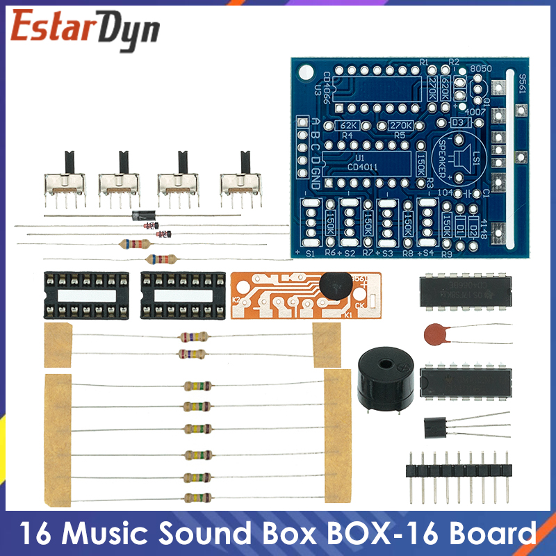 Diy Electronics Kits For Kids - 16 Müzik Ses Kutusu BOX-16 Kurulu