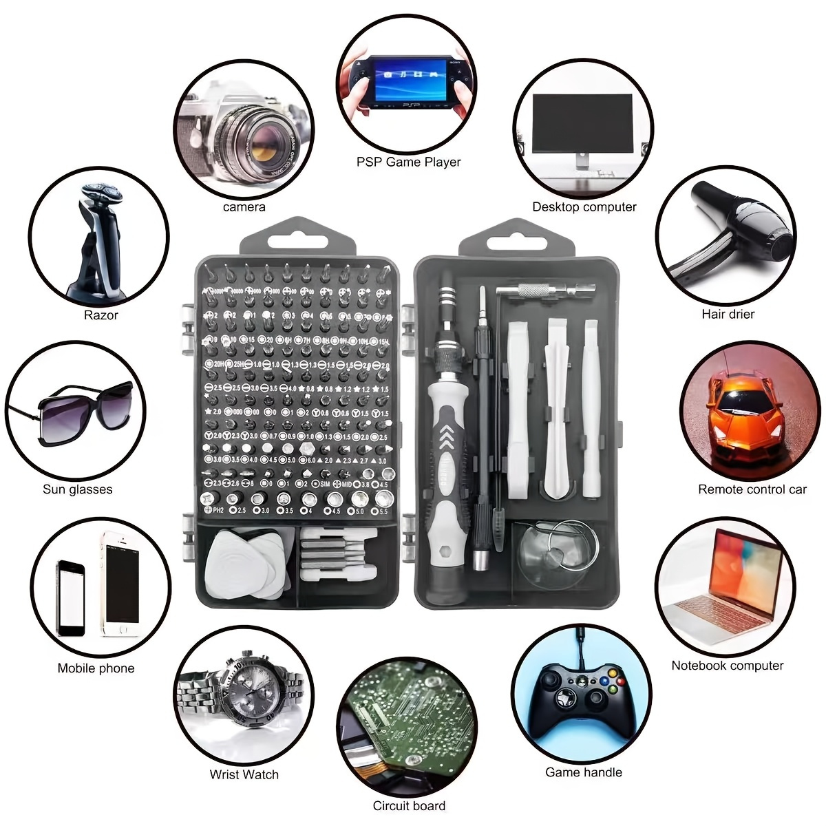 115in1 Tornavida Ucu Seti, Yük - Diy Electronics Gadget incelemesi ve fiyatı