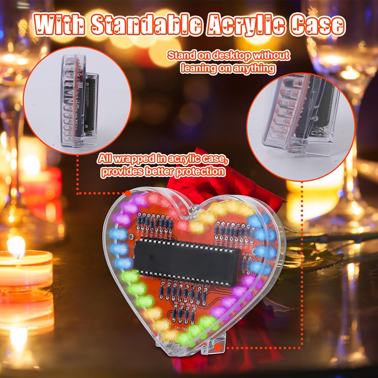 DIY elektronik kiti kalp şekli - Diy Electronics Projects For Students incelemesi ve fiyatı