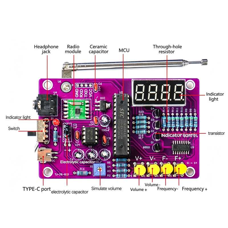 DIY FM Radyo Elektronik Kiti 8 - Diy Electronics Project Kit incelemesi ve fiyatı