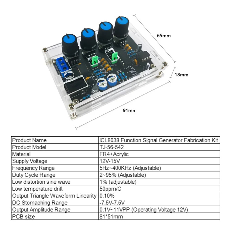 DIY ICL8038 çok fonksiyonlu dü - Diy Electronics Kits For Kids incelemesi ve fiyatı