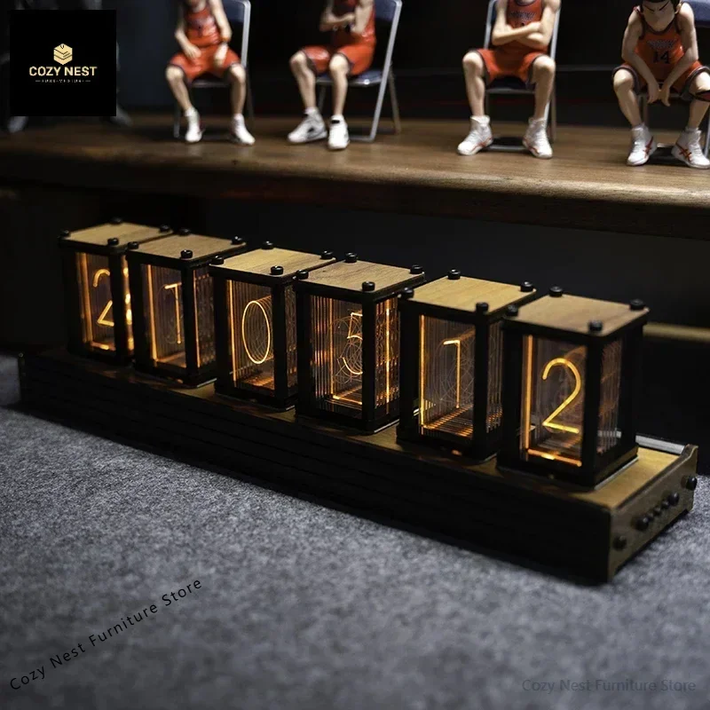 Lüks Nixie Glow Tüp Saat Ahşap - Diy Electronics Table incelemesi ve fiyatı