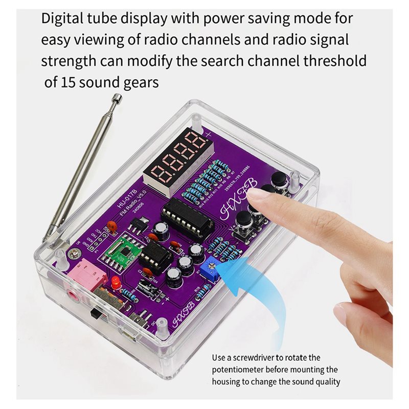 B49C 2X Yeni HU-017B DIY FM Ra - Diy Electronics Project Kit incelemesi ve fiyatı