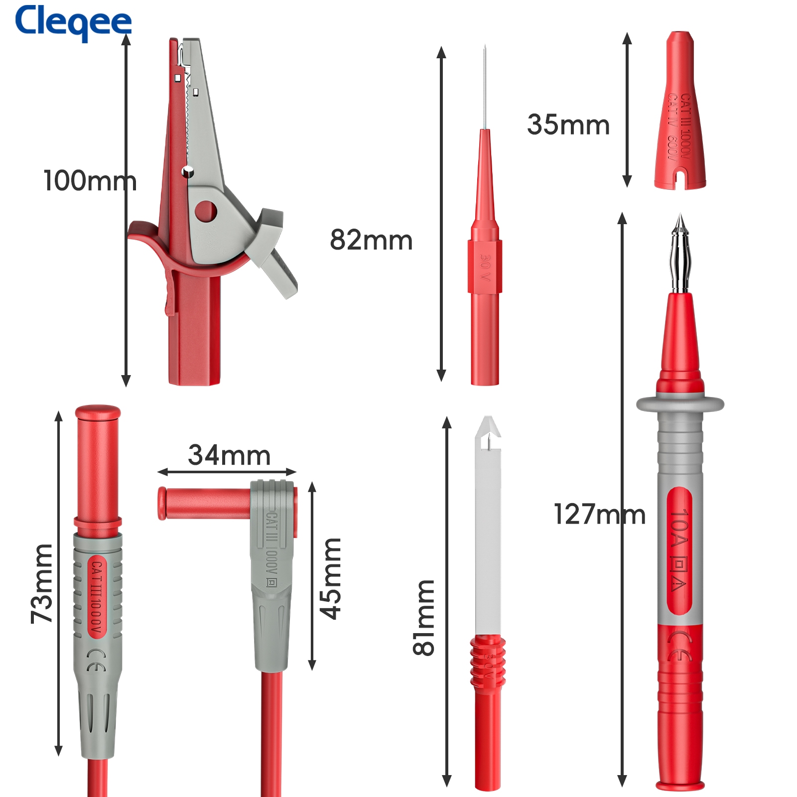 Cleqee CKT004 multimetre test  - Crocodile Clip Set incelemesi ve fiyatı