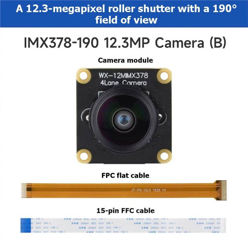 IMX378-190 12.3MP Kamera Balık - Raspberry Pi Zero incelemesi ve fiyatı